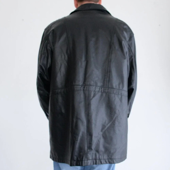 Christopher Rand Black Leather Zip-Up – Size Medium - Picture 3 of 14